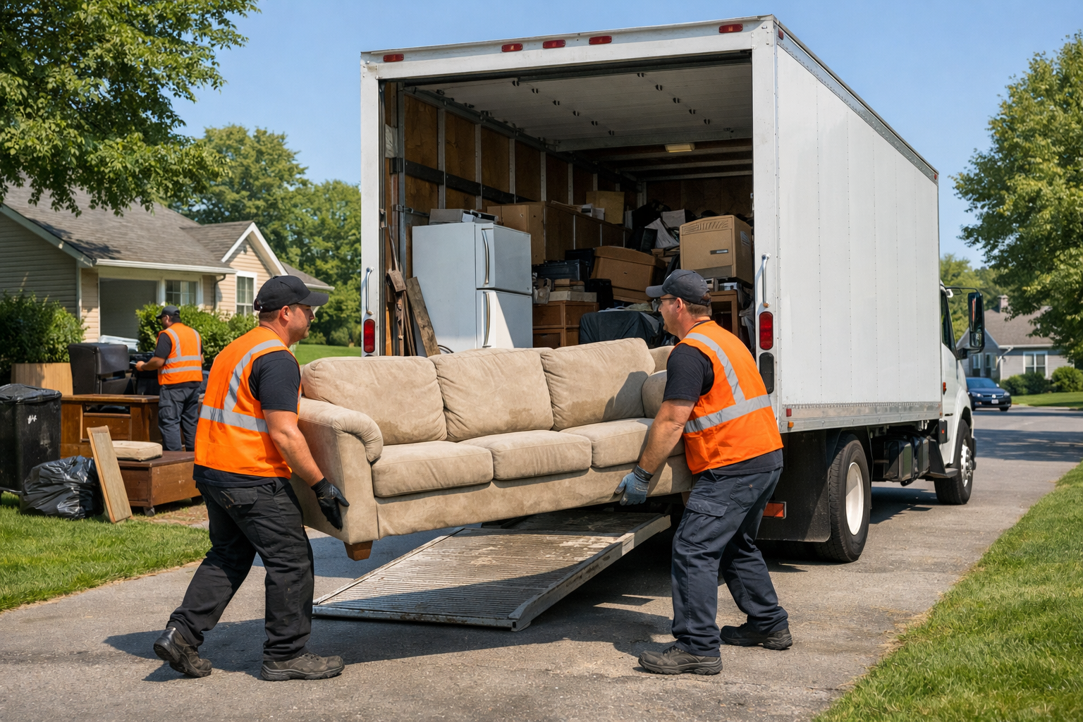 Professional junk removal service in Beacon, NY - HV Junk Removal crew at work