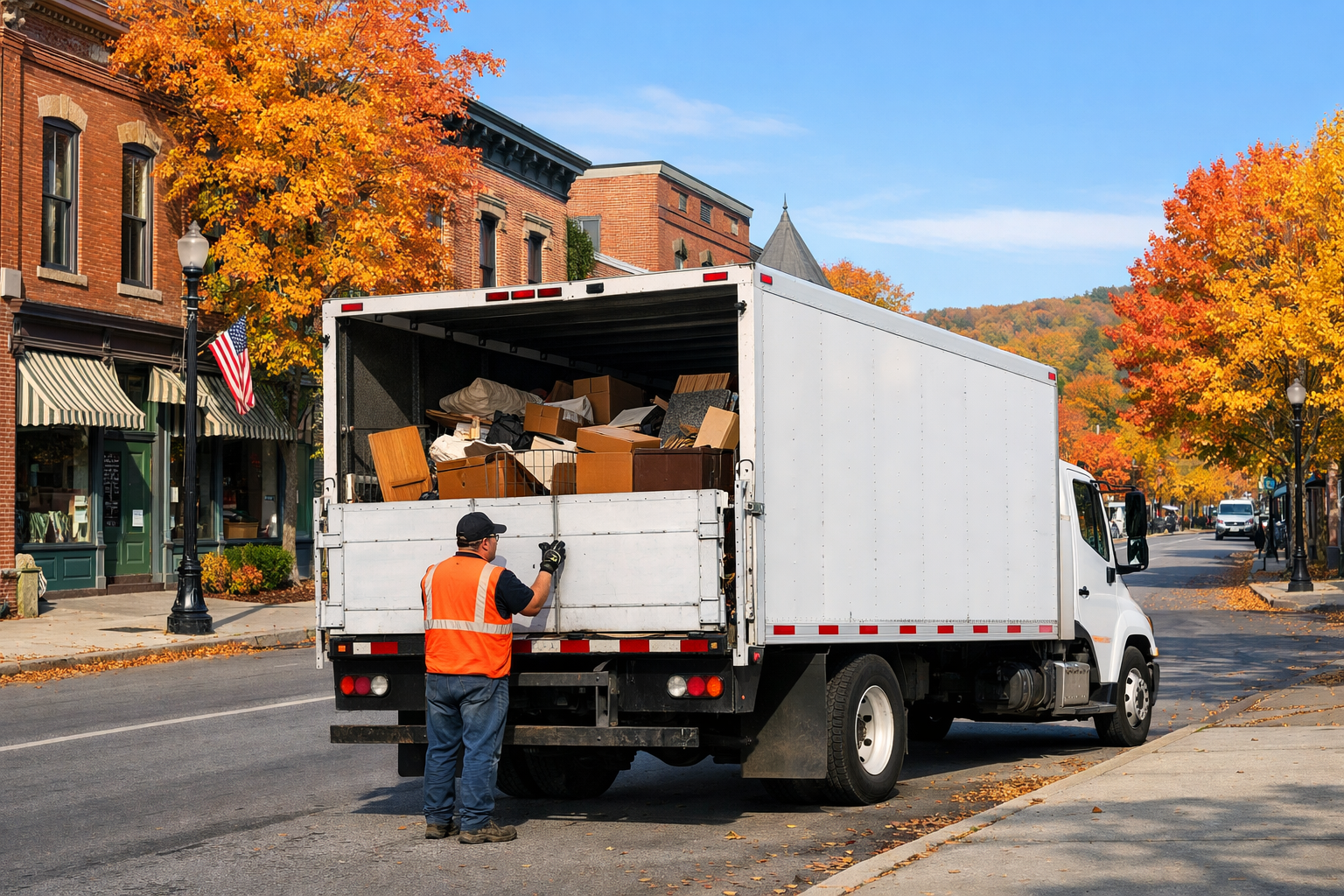 Professional junk removal service in Newburgh, NY - HV Junk Removal crew at work